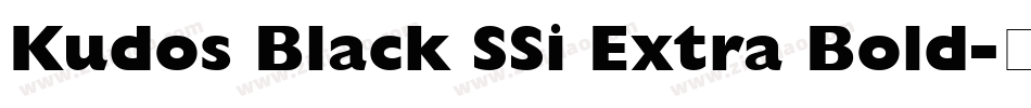 Kudos Black SSi Extra Bold字体转换